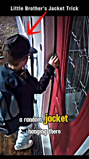 Little Brother's Jacket Trick Had Us Fooled 😂 #shorts #prank #genius