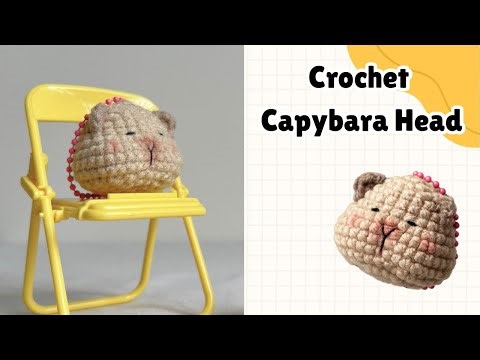 How to Crochet a Cute Capybara | Amigurumi Keychain Step by Step