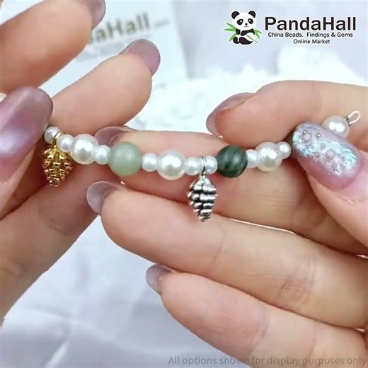 Pine Cone Charm Bracelet #pinecone #braceletmaking #shorts #diybracelet