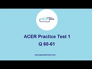 GAMSAT Green Booklet | Practice Test 1 Q60-61 | Gamsat Physics