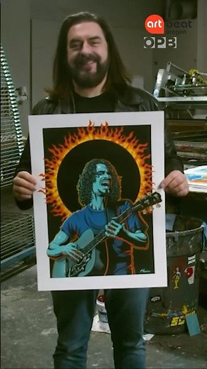 Justin Hampton and the art of the rock poster 🎸🎨 #oregonartbeat