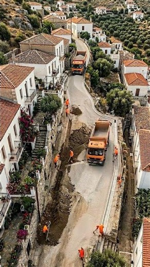 Fixing a Dangerous Slopy Road | Full Restoration Process 🚧 #roadrepair #roadtransformation