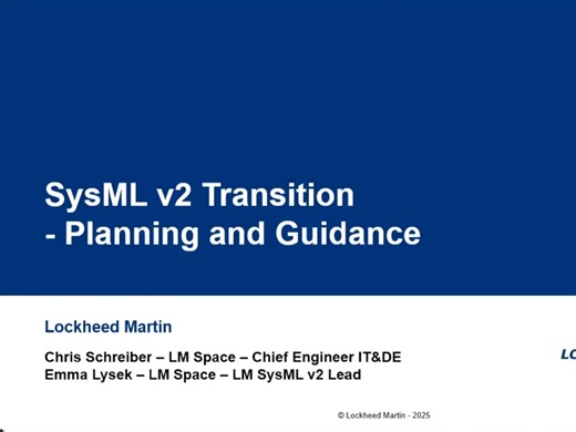 SysML v2 Transition Planning & Guidance
