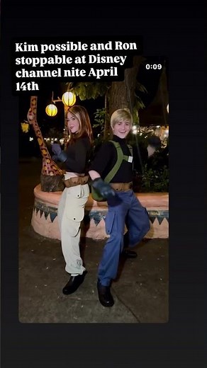 Kim possible and Ron stoppable at Disney channel nite April 14th ‪@DisneyParks‬
