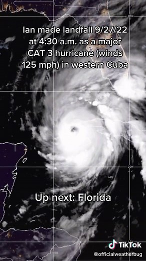 Download the WeatherBug app to track the storm. #Ian #hurricane #Cuba #florida #weather #storm #rain #weatherreport #fy #fyp #viral