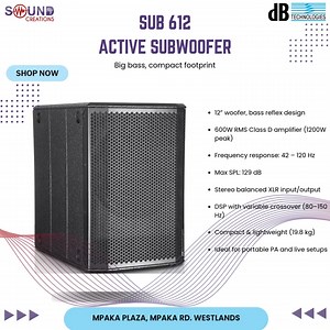 The dB Technologies SUB 612 is a powerful yet portable 12” active...