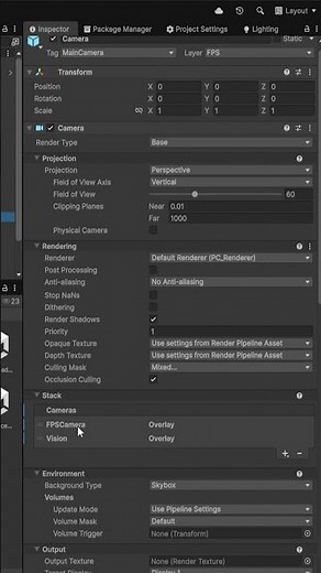 Unity URP Camera Layering #tutorial #unityengine #gamedevblog #newvideogames