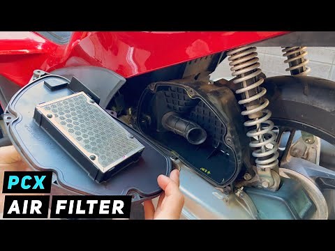 Honda PCX 125 - Air Filter Removal / Installation including wash | Mitch's Scooter Stuff