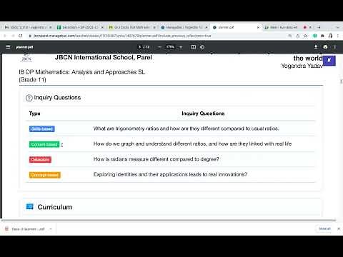Managebac unit planning instructions
