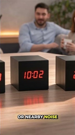 Modern Wooden LED Desk Alarm Clock – Sound Control Digital Calendar Clock