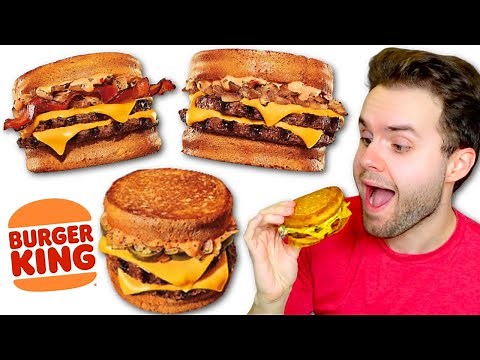 Burger King's NEW Whopper Melts REVIEW! Spicy, Bacon + Original!