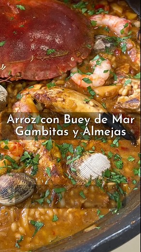 Receta de Arròs Caldoset amb Bou de Mar, Gambetes i Cloïsses