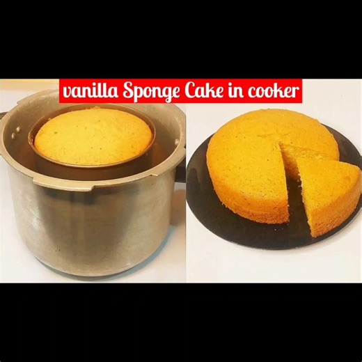 Vanilla Sponge Cake in Pressure Cooker #Cake #shorts #viral #trending #recipe #baking