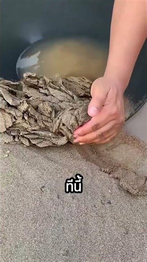 The black sand indicates the location of the gold fragments!!