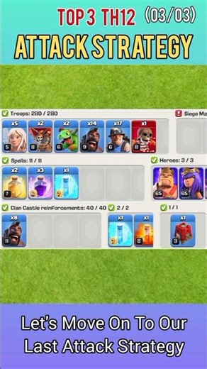 Top (03/03) Th12 Attack Strategy : Queen Charge Hybrid