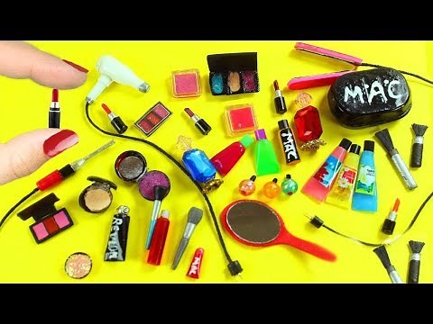 30 DIY Real / Realistic Miniature Doll Makeup, Cosmetics & Beauty Supplies - simplekidscrafts