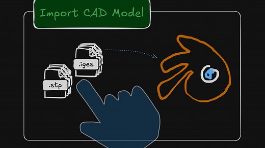 【Import CAD Model】 Blender直接导入Stp和Iges