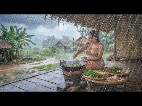 EXTREME WEATHER in Indonesia ! ⚡Torrential Downpour & Thunderstorm | Soothing Sounds for Sleep