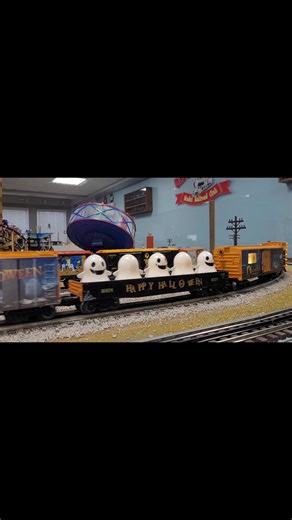 It's almost Halloween. Check out this MTH ES44AC Imperial Halloween Diesel engine #1031 pulling an assortment of MTH Halloween rolling stock, because what's spookier than a train? | Cape Atlantic Model Railroad | Facebook