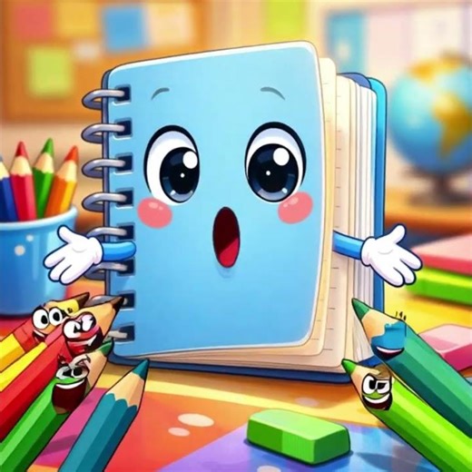 Cute animated notebook