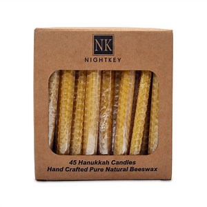 [Hot Item] 45 Beeswax Smokeless Jewish Hanukkah Prayer Candles