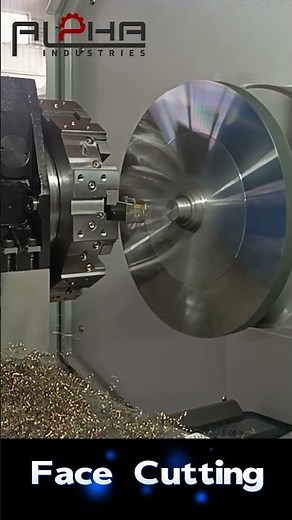 🎬 Face Cutting on Lathe | Precision Machining Demonstration | ALPHA CNC