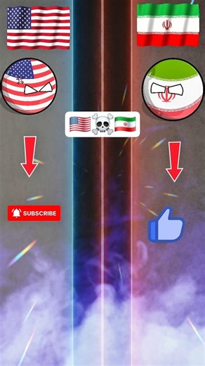Usa Vs Iran Who has Stronger Allies ?? 🇺🇸☠️🇮🇷 #countryballs #shorts #nutshell