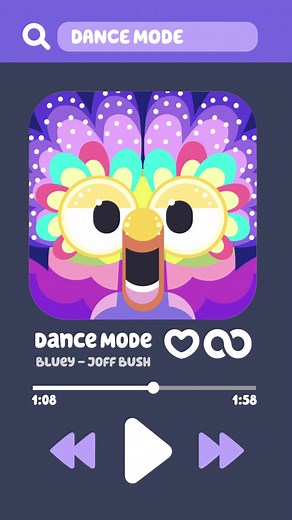ON REPEAT 🪩 Dance Mode is available now! #bluey #blueydancemode #dancemode #blueyalbum