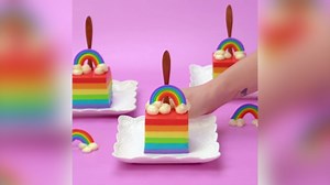How to make a colorful rainbow layer cake