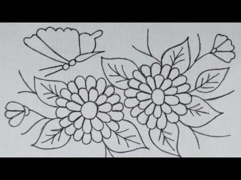 Very beautiful and easy hand embroidery flower design tutorial step by step - Embroidery Queen