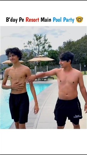 B'day Pe Resort Main Pool Party 🤓#souravjoshivlogs #birthday #dublagem #shortsfeed #shorts #viral