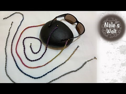 Eyeglass strap, eyeglass chain, lanyard for glasses, wave or spiral knot, DIY instructions by NeleC.