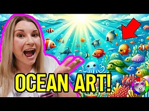 Kids Ocean Art and Drawing Lesson, Ocean Art for Kids