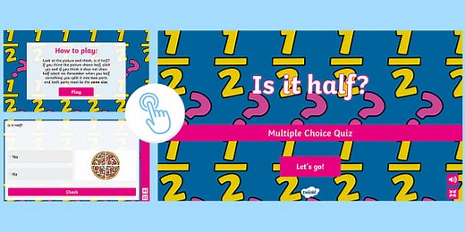 Is It Half? Interactive Multiple Choice Quiz