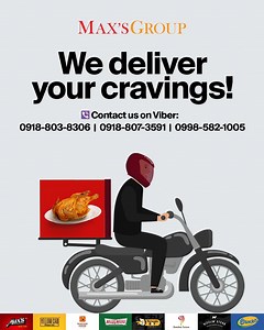 Max's Group treats are just a Viber message away! Chat with us through these Viber numbers: 💬 0918-803-8306 💬 0918-807-3591 💬 0998-582-1005 #WeBuildLovedBrands | Max's Group, Inc.