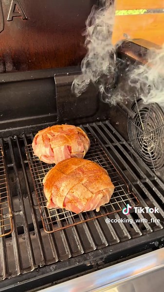 Stuffed bacon wrapped burgers | Burgers