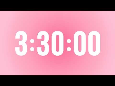 3 Hour 30 Minute Pastel Pink Study Timer | Cute Timer