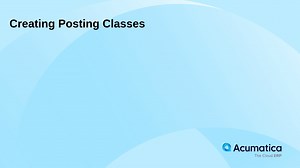 Creating Posting Classes (D100 L4)