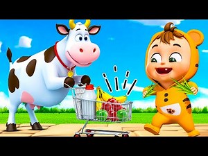 Baby Cow - Old MacDonald Had A Farm 3 | Animal Farm Song | Duck, Cow| Nursery Rhymes & Kids Songs
