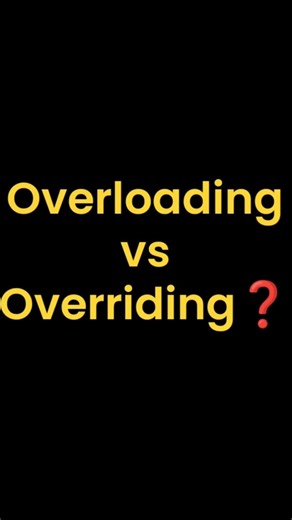 Method Overloading vs Overriding in Java 🤔 | Key Differences