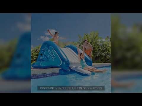 NEW Inflatable Water Slide Swimming Pool Play Center with Built in Sprayers for Kids and Adults, Age