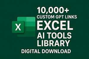 10,000  Custom GPT Links Excel: AI Tools Library (digital Download) - Etsy