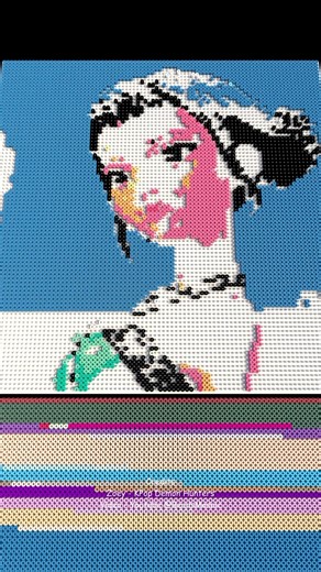 Fuse Bead Mosaic Idea - Bead by Bead Timelapse - Zoey KPop Demon Hunters