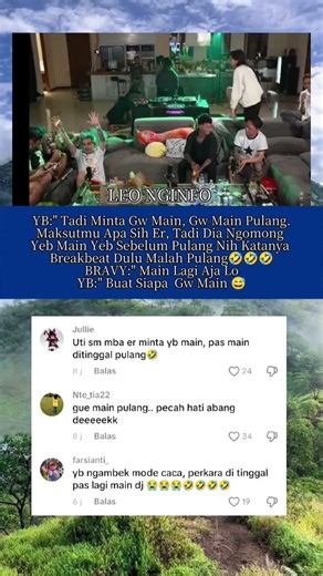 ERIKA AND FUJI ASKED YB TO PLAY DJ BUT INSTEAD THEY LEFT HIM TO GO HOME #erikacarlina #fujian #yb...