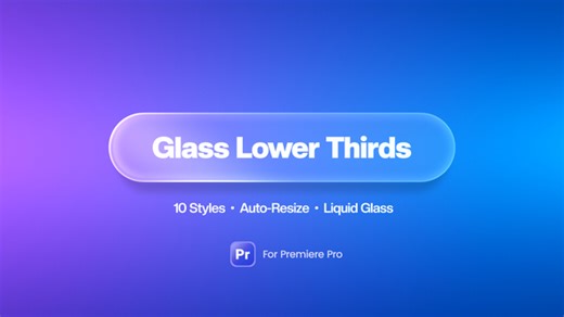 Liquid Glass Lower Thirds — Premiere Pro MOGRT