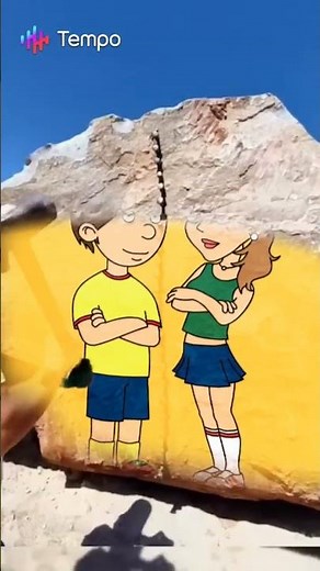 Satisfying rock smash with a twist #caillou #shorts #animation