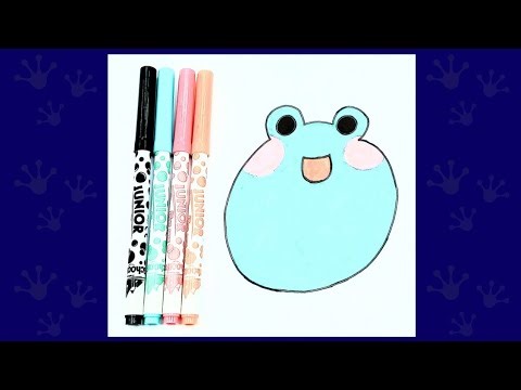 How to draw a cute frog #tinyartist #drawing #video
