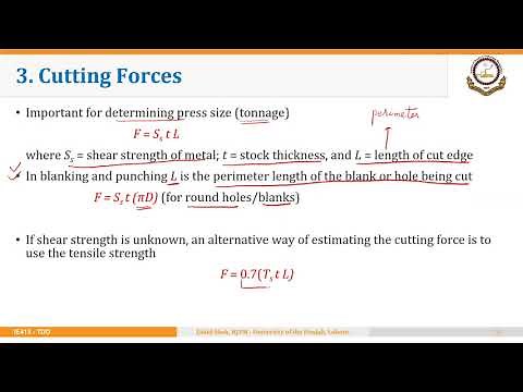 03_02_P6 Calculating Cutting Forces in Sheet Metal Cutting Operations