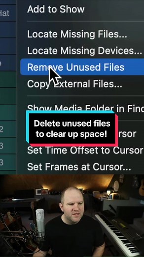 Projects taking up too much storage? Here's a tip to quickly ditch unused audio files to free up space. Cleaning up your sessions is a great practice especially once a song is finished. Get more tips on how to clean up your session and future proof your MIDI and virtual instruments sounds in the full video. 🔗 in bio. - #presonus #studioone #recording #audioproduction #studio #musicproduction #proaudio