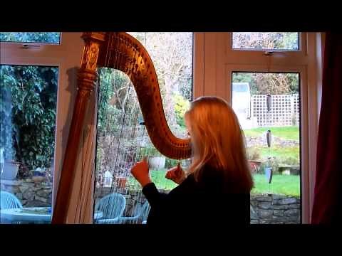 The Queen's March (Morfa'r Frenhines) Welsh folk harp music